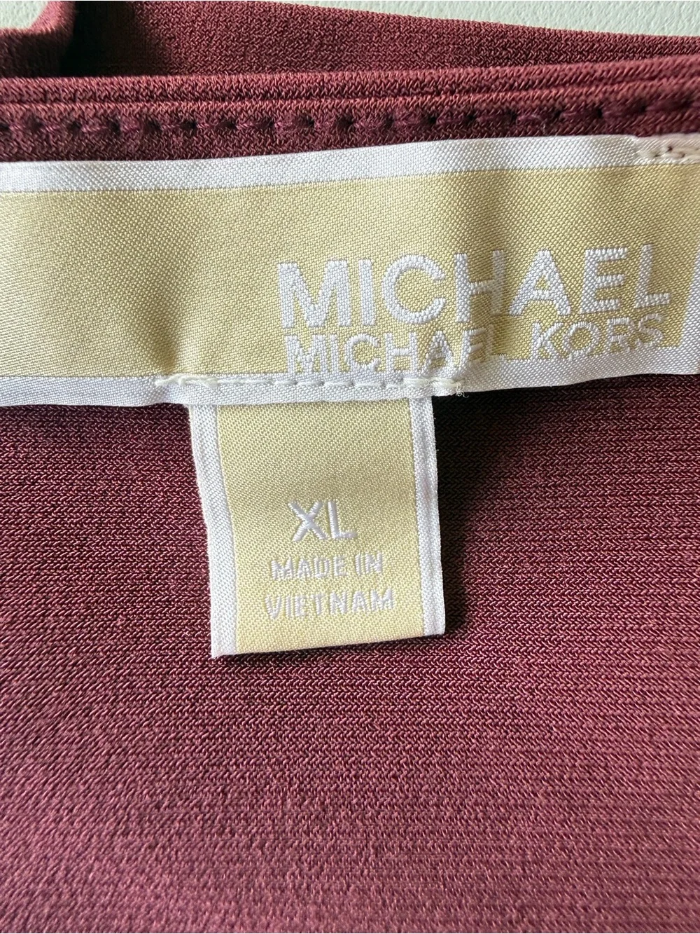 Michael Kors Draped Cowl Neck Top - Wine